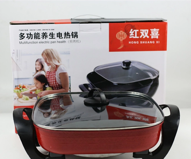 Hot Sale Africa Market Hot Pot China Hongshuangxi Hong Shuang Xi Self Heating Hot Pot Electric Chinese Hot Pot Non Stick Electric Hot Pot Adjustable Hot Pot